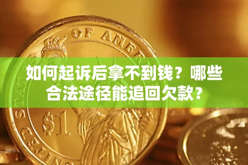 武汉如何起诉后拿不到钱？哪些合法途径能追回欠款？