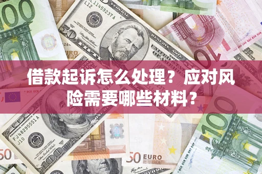 武汉借款起诉怎么处理？应对风险需要哪些材料？