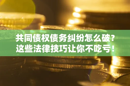 武汉共同债权债务纠纷怎么破？这些法律技巧让你不吃亏！