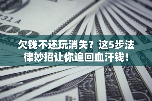 武汉欠钱不还玩消失？这5步法律妙招让你追回血汗钱！