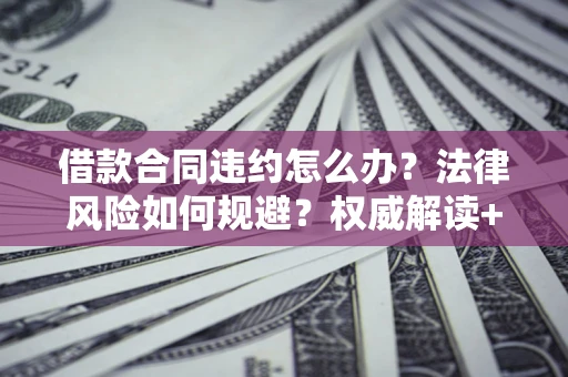 武汉借款合同违约怎么办?法律风险如何规避?权威解读+实用指南 武汉借款合同违约怎么办?法律风险如何规避?权威解读+实用指南