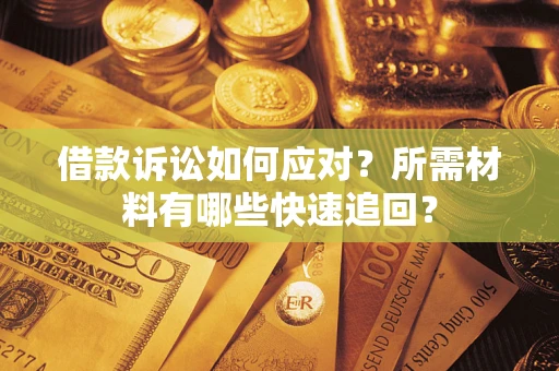 武汉借款诉讼如何应对？所需材料有哪些快速追回？