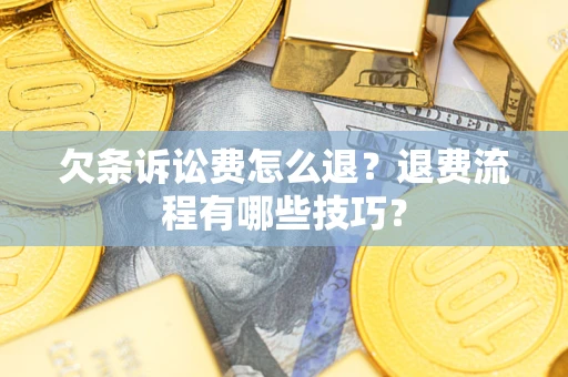 武汉欠条诉讼费怎么退？退费流程有哪些技巧？