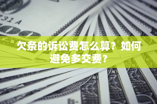 武汉欠条的诉讼费怎么算？如何避免多交费？