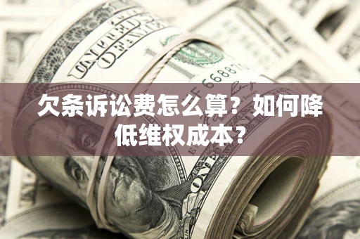武汉欠条诉讼费怎么算？如何降低维权成本？
