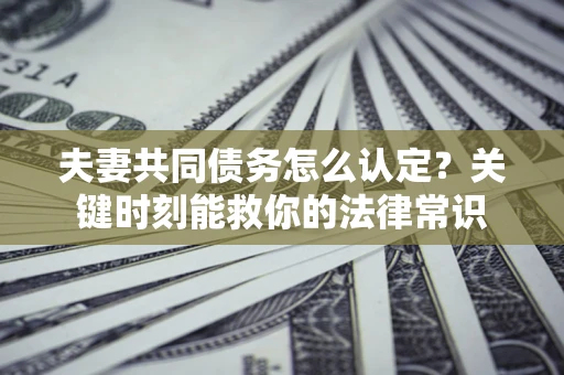 武汉夫妻共同债务怎么认定？关键时刻能救你的法律常识