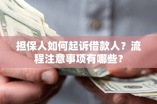 武汉担保人如何起诉借款人？流程注意事项有哪些？