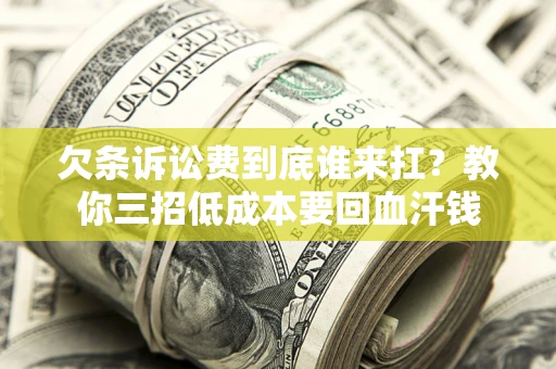 武汉欠条诉讼费到底谁来扛？教你三招低成本要回血汗钱